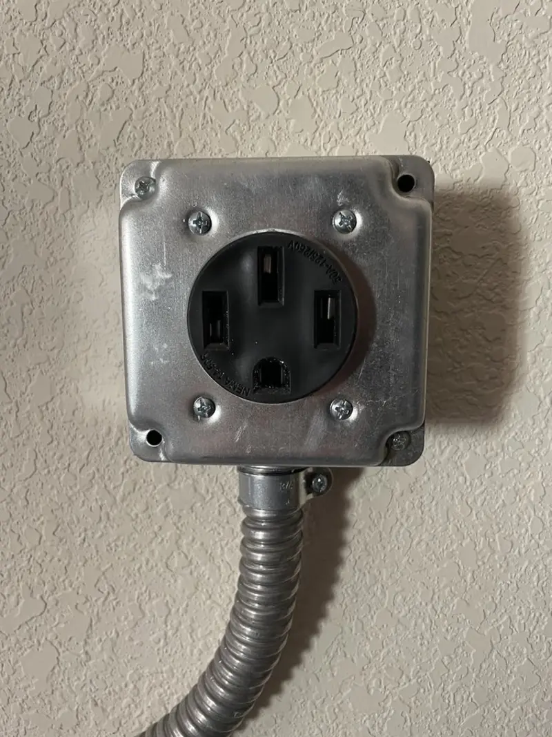 NEMA 14-50 outlet installed for Smart Home Electrical in Hillsboro